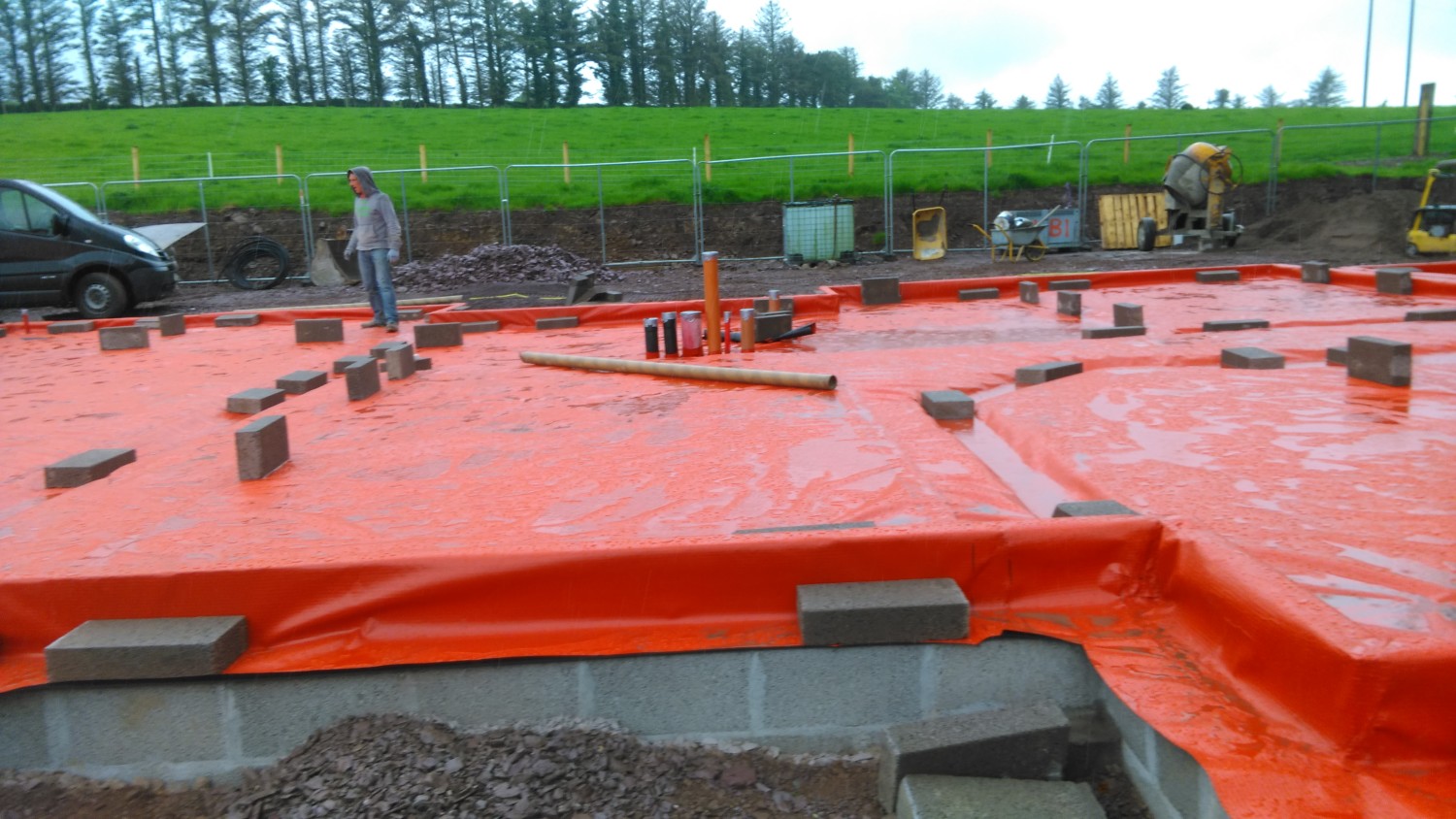 Installation of a Radon Block Reinforced Radon Barrier Southwest Radon